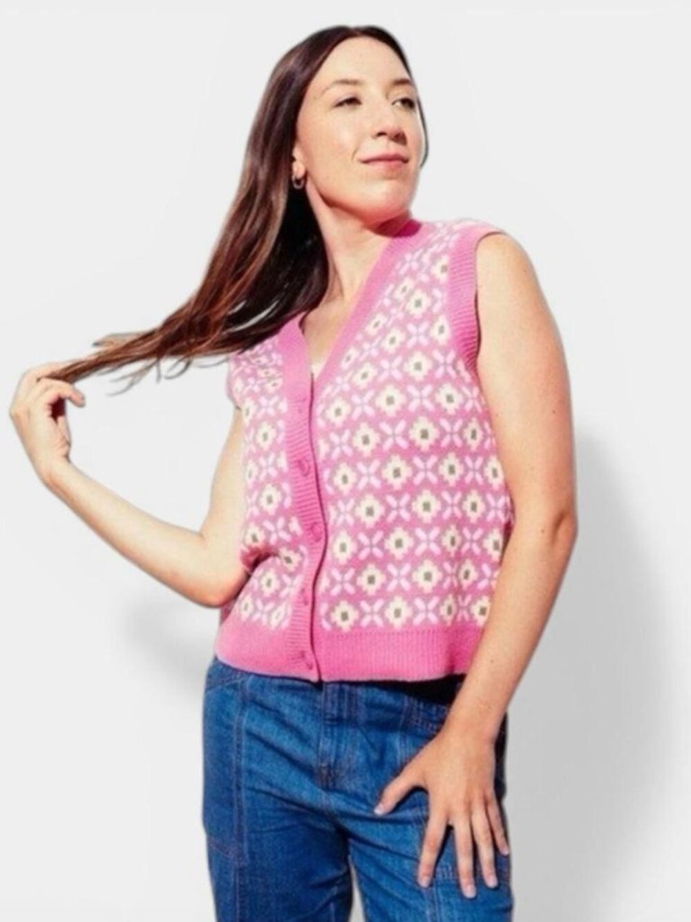 Aritzia Sunday Best Sun-deh Preston Merino Wool Blend V-Neck Vest